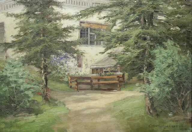 OTTO GRIPENSVÄRD. olja på pannå, signerad, daterad 1918.