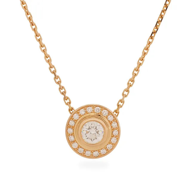 CARTIER. Halskæde 'd'Amour' af 18 kt rosa guld med brillianslebet diamanter.