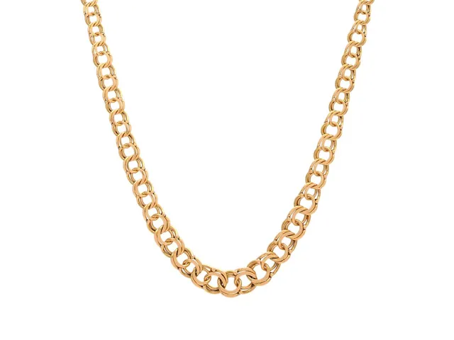 COLLIER, 18K guld, bismarcklänk, doserad, längd 43,5 cm, vikt 7,1 g.