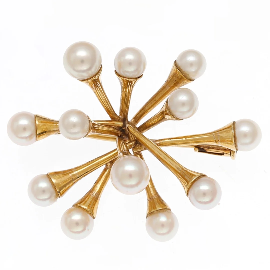 Gold and pearls brooch, circa 1960. — Brooches & Pendants — Balclis