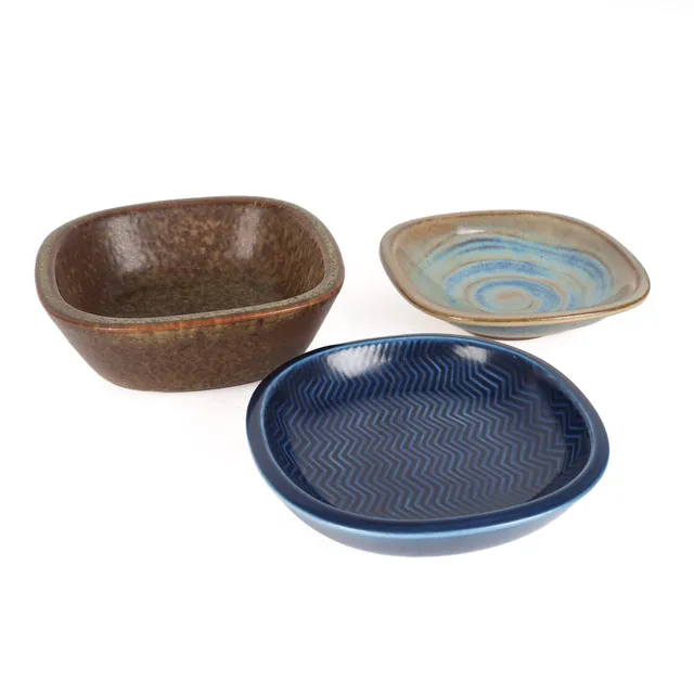 Aluminia, Michael Andersen and Nils Thorsson for Royal Copenhagen: Three bowls (3)