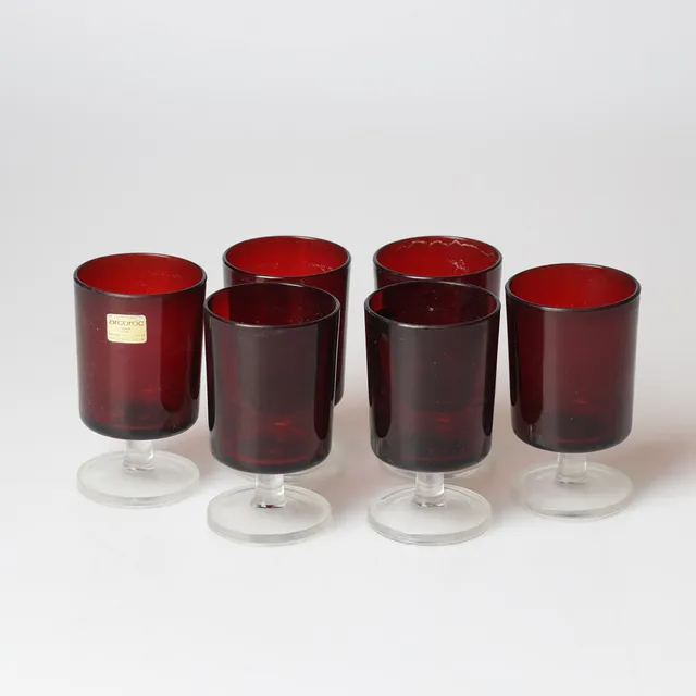 LJUSLYCKTOR, 6 st, glas, Arcoroc, Frankrike, 1900-tal.