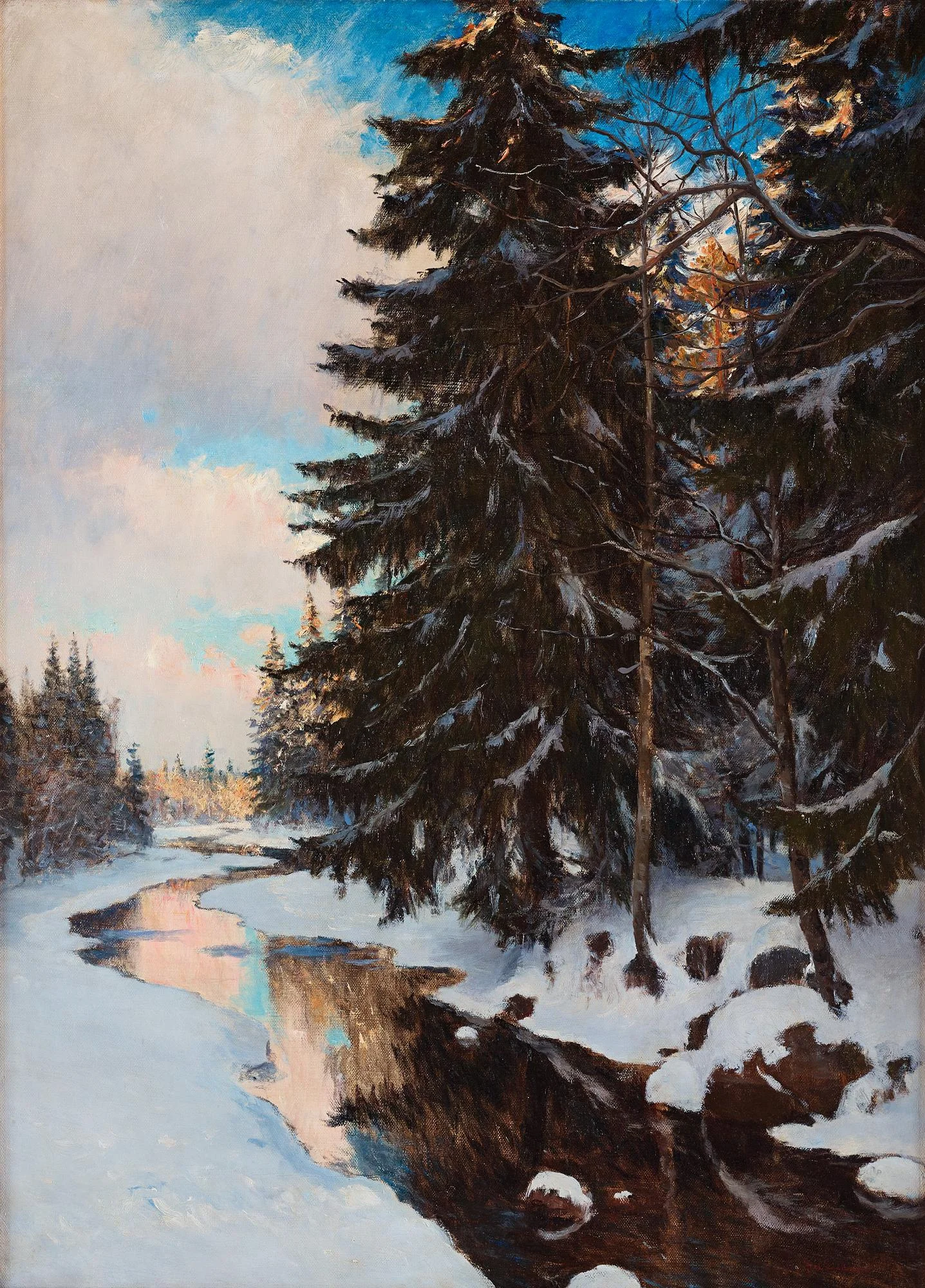 Axel Lindman, Vinterlandskap. — Bukowskis