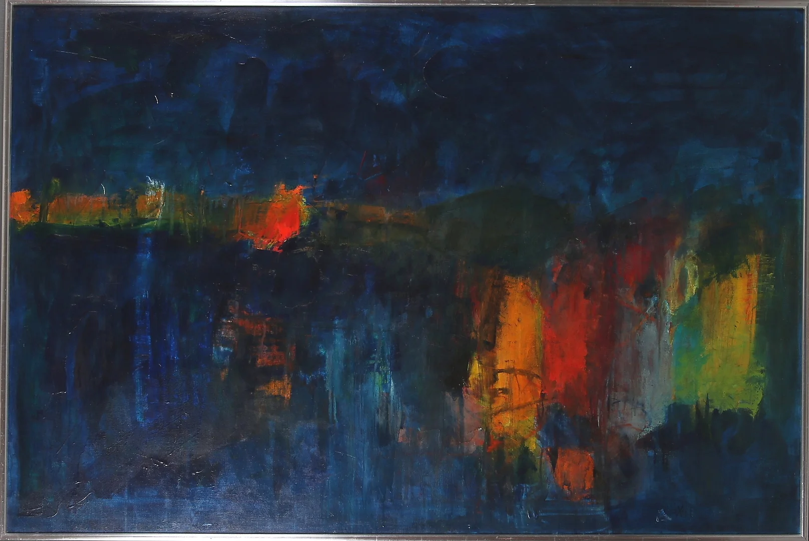 MALTE NYBERG TOLF. Abstrakt komposition, olja på duk. Signerad "XII". — Paintings — Stadsauktion Sundsvall