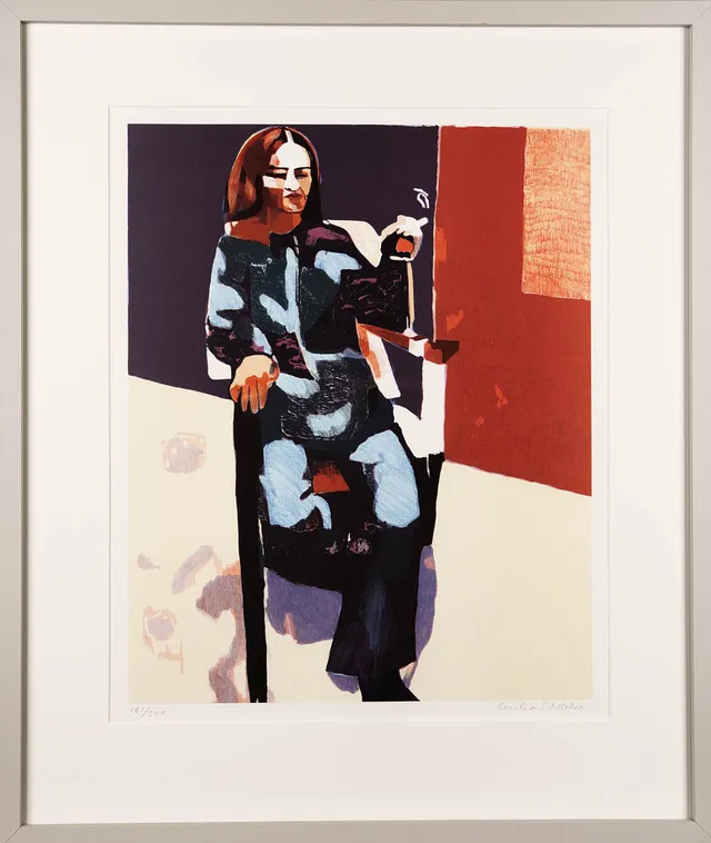 CECILIA SIKSTRÖM. Färglitografi, 151/300, Signerad.