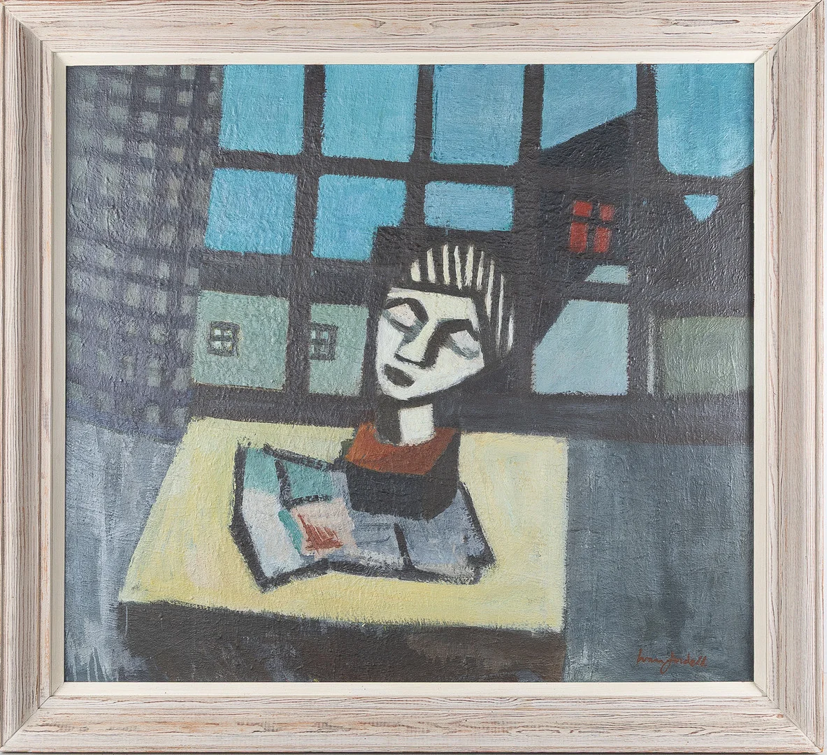 IVAN JORDELL. "Ateljefönster", olja på pannå. — Paintings — Stockholms Auktionsverk Helsingborg