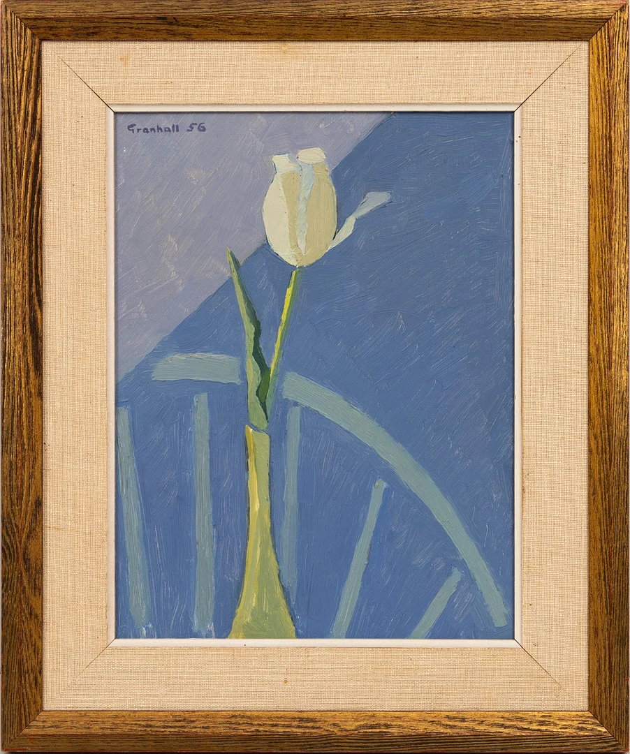 ARNE GRANHALL (1915-2004). Tulpan, olja på pannå, signerad och daterad, -56. — Paintings — Auktionshuset Kolonn