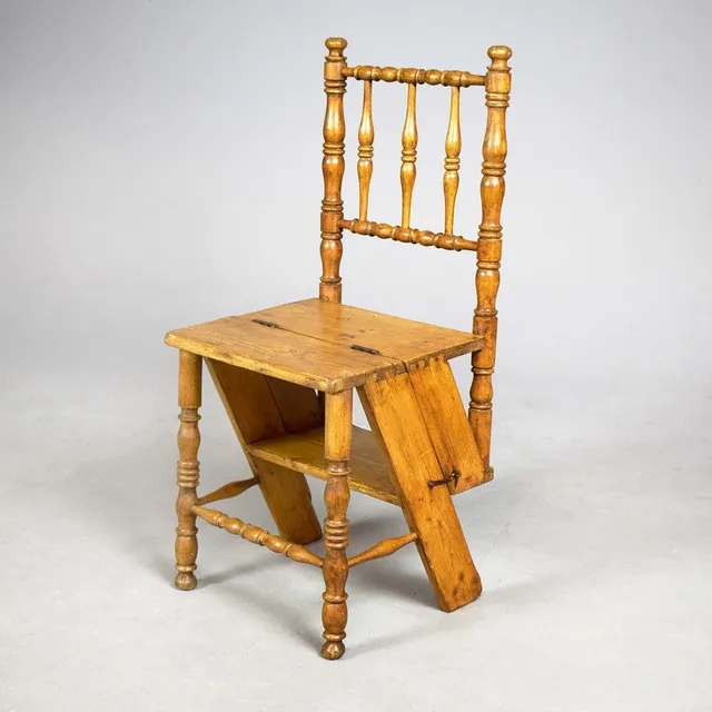 METAMORPHIC LIBRARY STEPS/CHAIR.