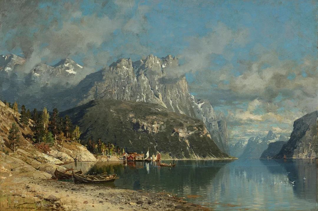 Normann, Adelsteen — Fra Sognefjorden, 1880 — Kunst/Maleri — Blomqvist