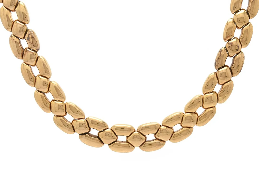 CARTIER, collier, 18K guld, ref nr B57824, längd ca 42 cm, vikt 92,8 g. — Smycken/Collier — Kaplans