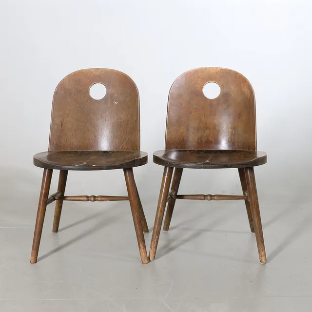 UNO ÅHRÉN. Stolar, 1 par, Gemla, 1930/40-tal.