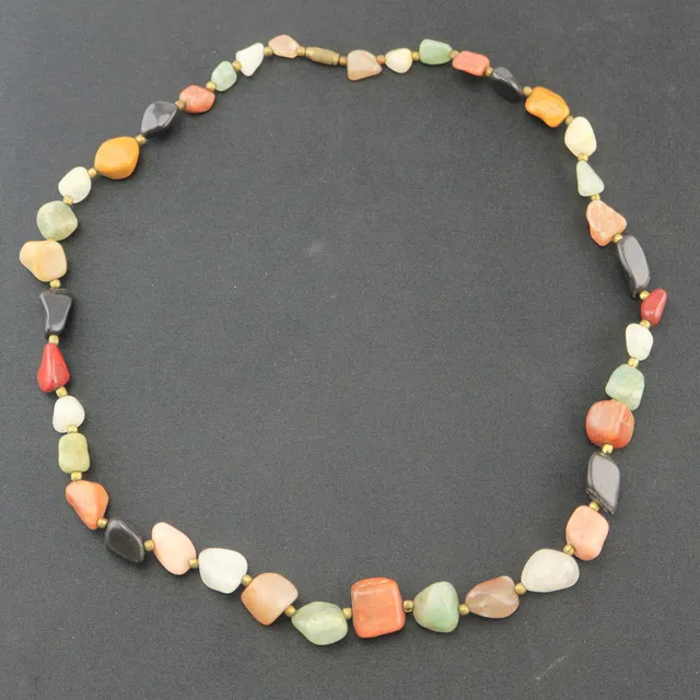EDELSTEIN COLLIER CARNEOL SEMPERIT VINTAGE.
