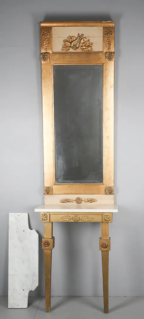 SPEGEL samt KONSOLLBORD,1900-tal.