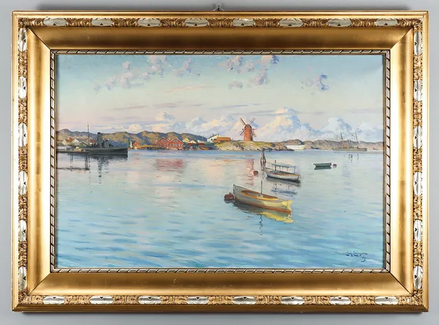 JOHAN ERICSON. Olja på duk, Sommarmotiv från Marstrand, signerad och daterad 1911.