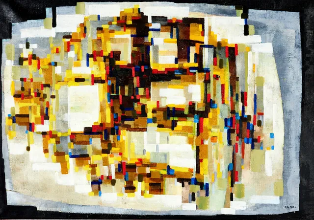 JOY EGNEL (Vilhelmina 1920-2001 Stockholm), "External Space III", signerad och daterad 1966-67, olja på duk.