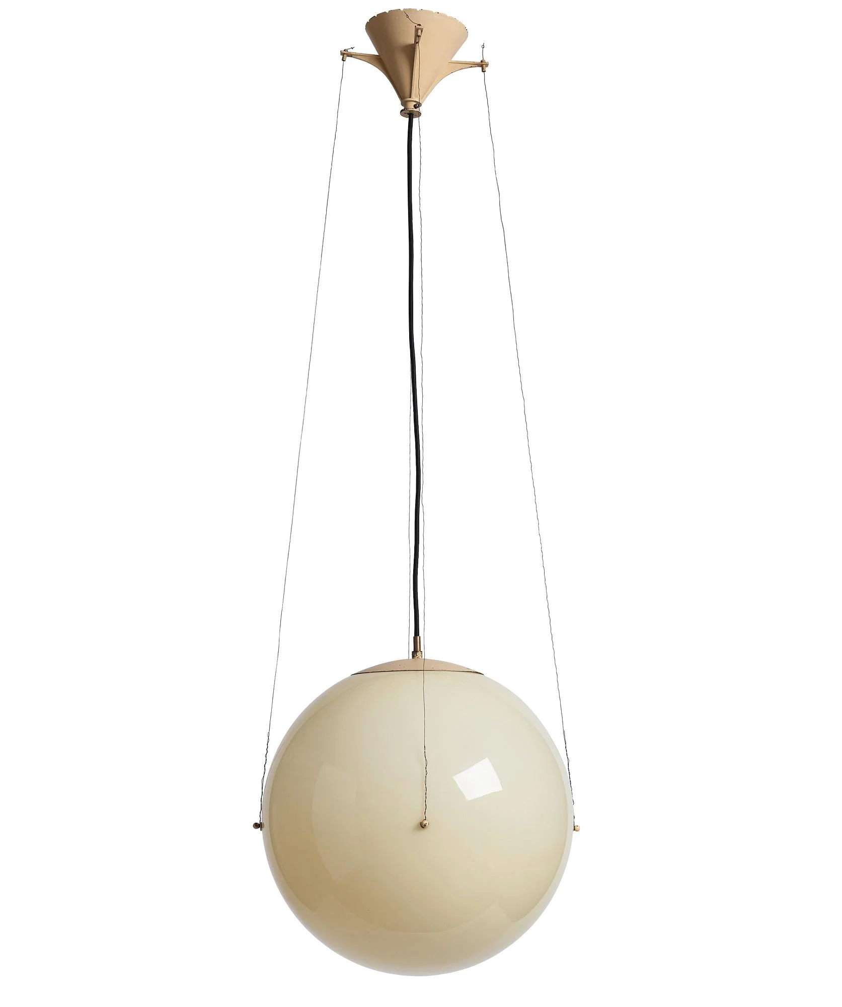 Gunnar Asplund, tillskriven, taklampa, enligt uppgift proveniens arkitekt John Elisasson (assistent till Asplund), 1930-tal. — Bukowskis