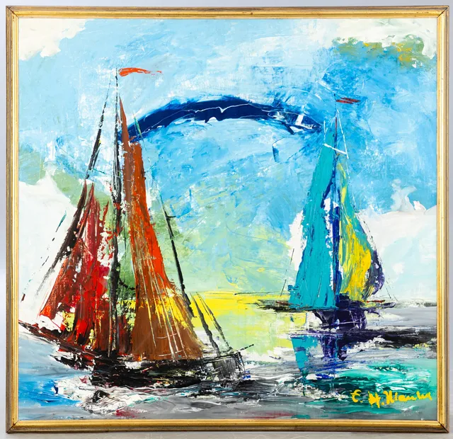 HELMUT MANTEL (1925-1979). Segelboote.