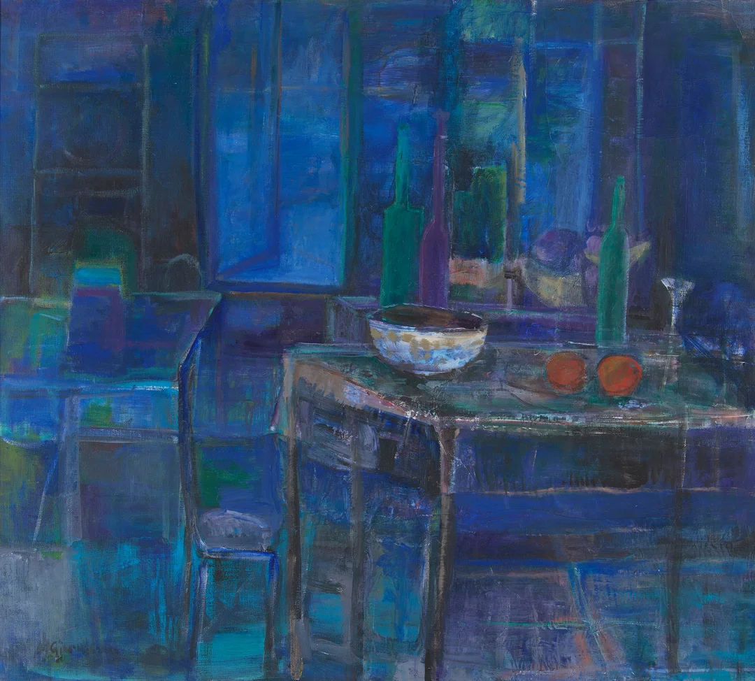 Gjeruldsen, Ada Lisa — Blått interiør — Kunst/Maleri — Blomqvist