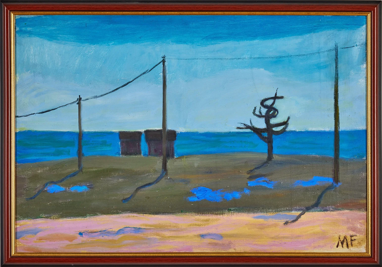 MOLLIE FAUSTMAN. Strandbild, olja på duk, 50 x 73 cm. — Paintings — Stockholms Auktionsverk Fine Art