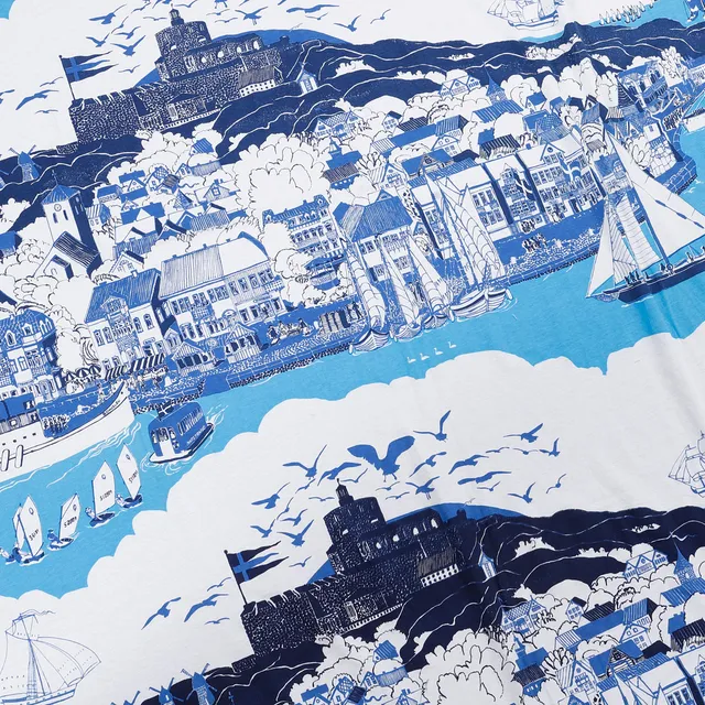 TEXTIL, handtryck, "Marstrand", Lena Bertholdsson.