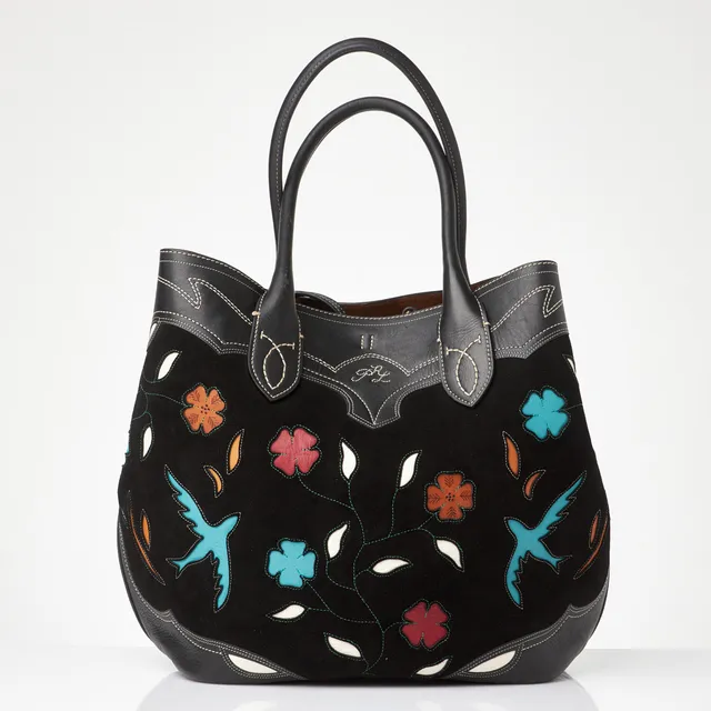 HANDVÄSKA. Polo Ralph Laurén, Large Bellport Tote, med plånbok i samma mönster samt dustbag.