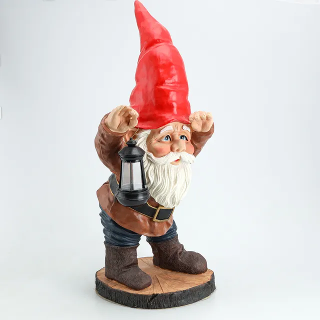 TOMTE med lykta, plast, 19/2000-tal.