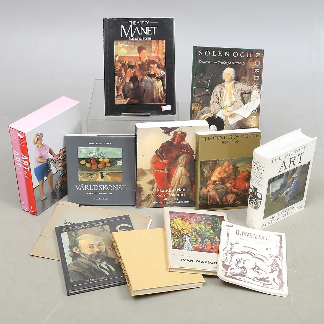 BÖCKER, ca 16 delar, tema "Konst och Historia", 1900-tal. — Books, Maps & Manuscripts — Auktionshuset Kolonn