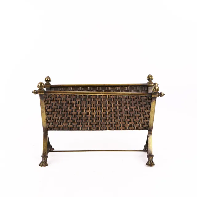MID-CENTURY ITALIAN BRASS LETTER RACK.