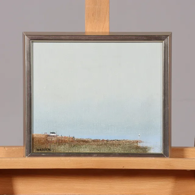 NILS ESSEN. OLJA PÅ DUK, "Kust-Halland", signerad.