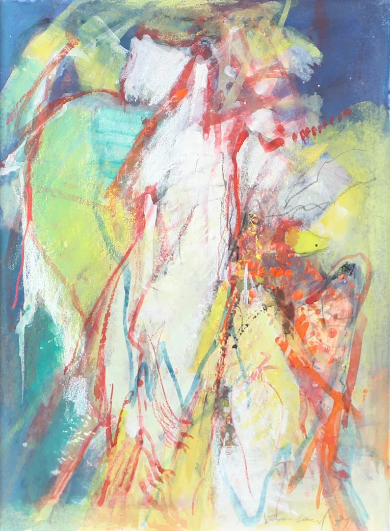 OLLE SVANLUND. Komposition, olja på pannå, signerad. — Paintings — Helsingborgs Auktionskammare