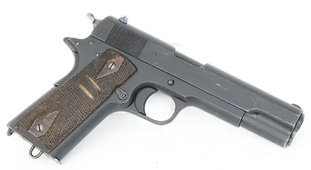 PISTOL, norsk, Halvautomatisk, fabrikat Kongsberg, modell 1914, kaliber .45ACP.