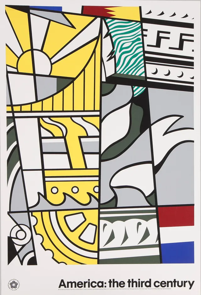 ROY LICHTENSTEIN. SERIGRAFI, bicentennial poster, 1976.