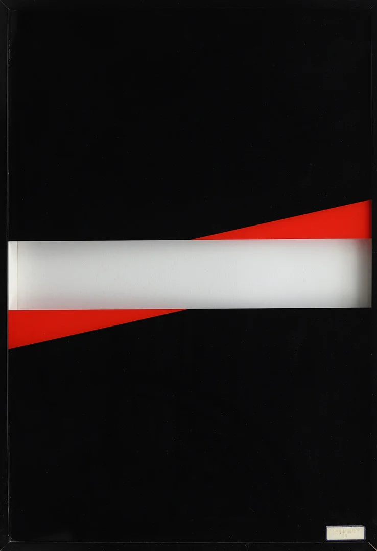 ERIC LENNARTH. Geometrisk komposition, serigrafi på plexiglas, osignerad. — Engravings & Prints — Garpenhus Auktioner