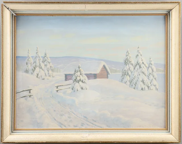 ERIC RHÖNNSTAD. Olja på pannå, signerad.