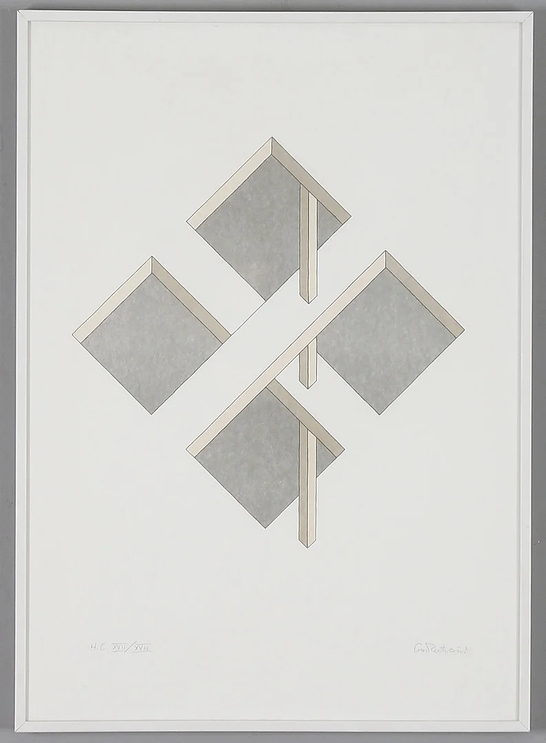 OSCAR REUTERSVÄRD. Omöjlig figur, signerad och numrerad H.C XVII/XVIII. — Engravings & Prints — Stadsauktion Sundsvall