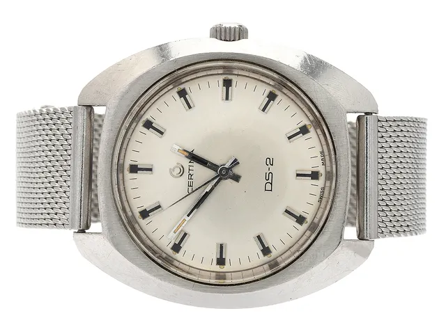 CERTINA, DS-2, Cal 25-66, Serie nr. 8102901, Boett nr. 5201.300, herrur, 38 x 43 mm, stål, manuell, plexiglas, skadad urtavla, ca 1970.