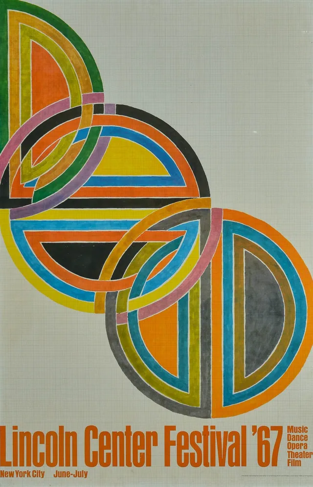 Frank Stella. 'Lincon Center Festival 67' plakat