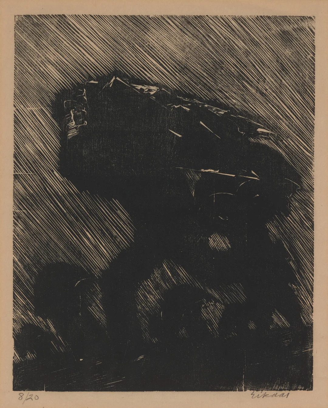 Eikaas, Ludvig — "Regnskyll" 1964 — Kunst/Grafikk — Blomqvist