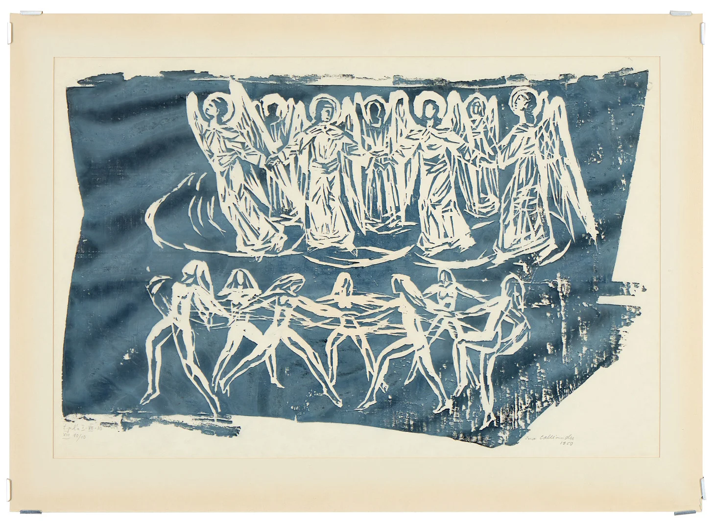 INA COLLIANDER. Träsnitt, motiv av änglar och älvor. — Engravings & Prints — Uppsala Auktionskammare