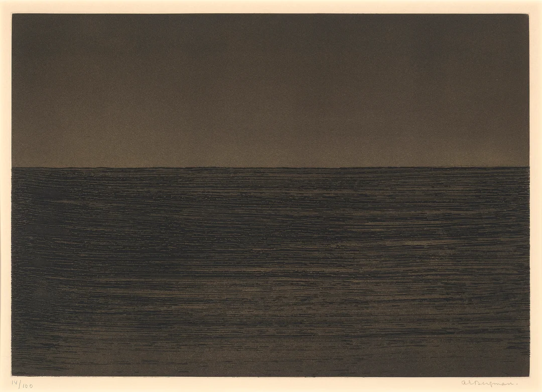 Bergman, Anna-Eva — "G 41-1978 Sort horisont/Horizon noir" 1978 — Kunst/Grafikk — Blomqvist