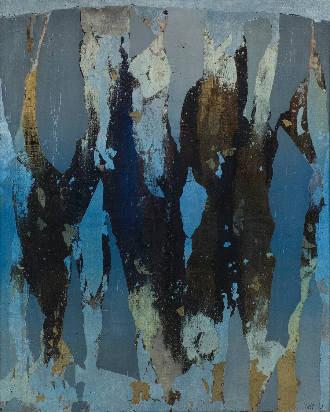 Bergman, Anna-Eva — "Petite falaise / Liten fjellvegg" (blå), 1965 — Kunst/Maleri — Blomqvist