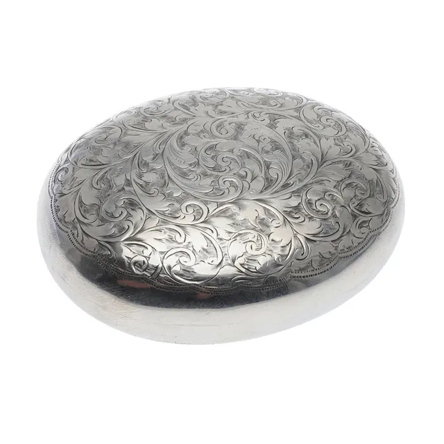AN EDWARDIAN SILVER TRINKET BOX.