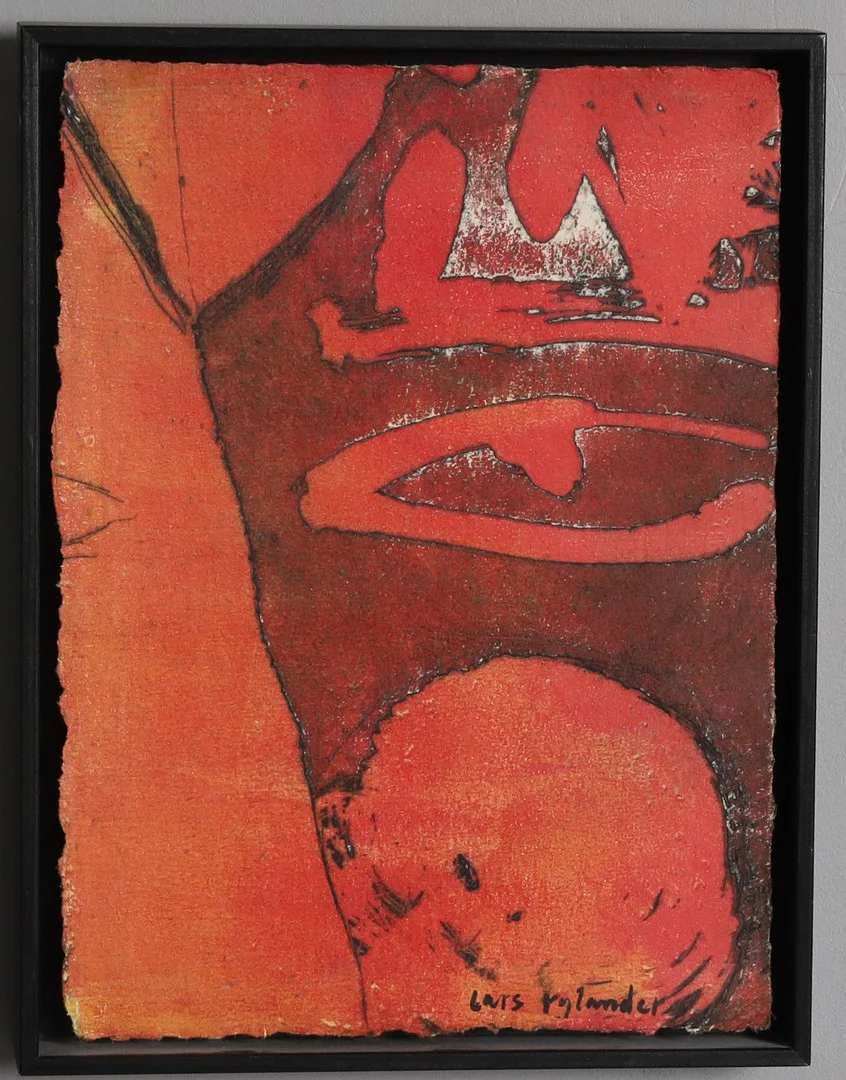 LARS RYLANDER. TAVLA. Monotypi, signerad. — Paintings — Örebro Stadsauktioner