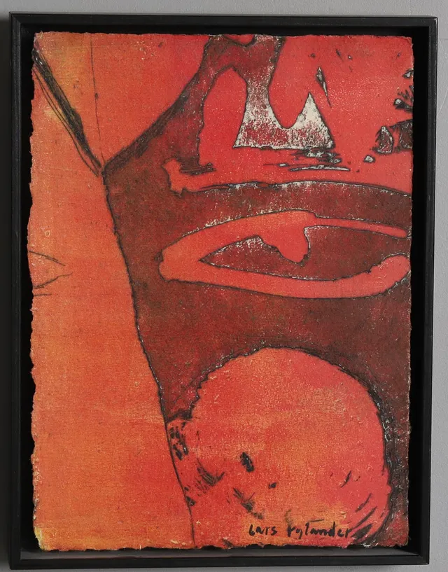 LARS RYLANDER. TAVLA. Monotypi, signerad.