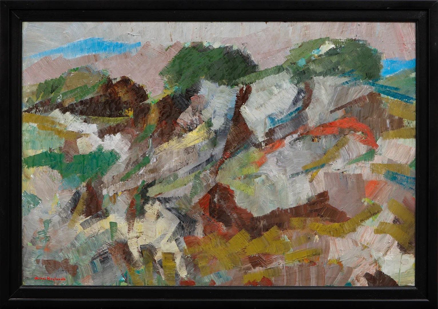STURE HAGLUNDH. "Berglandskap Gotland", olja på duk, signerad. — Paintings — Göteborgs Auktionsverk
