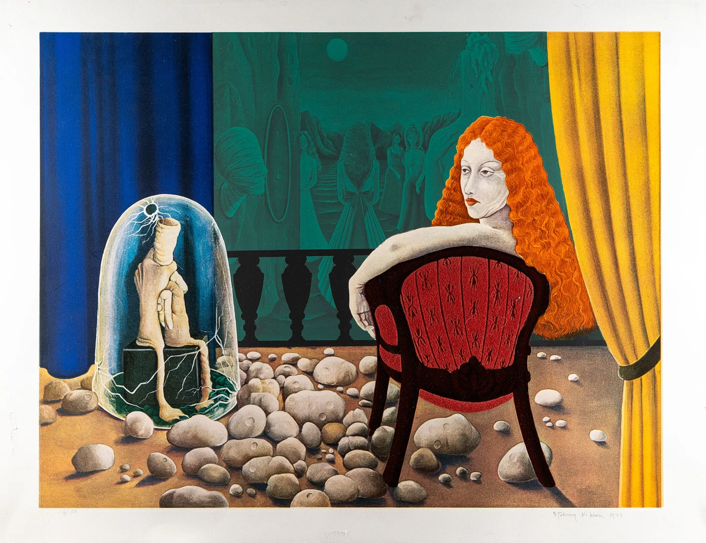 BERT JOHNNY NILSSON. Färglitografi, Signerat, 1973. — Engravings & Prints — Norrlands Auktionsverk