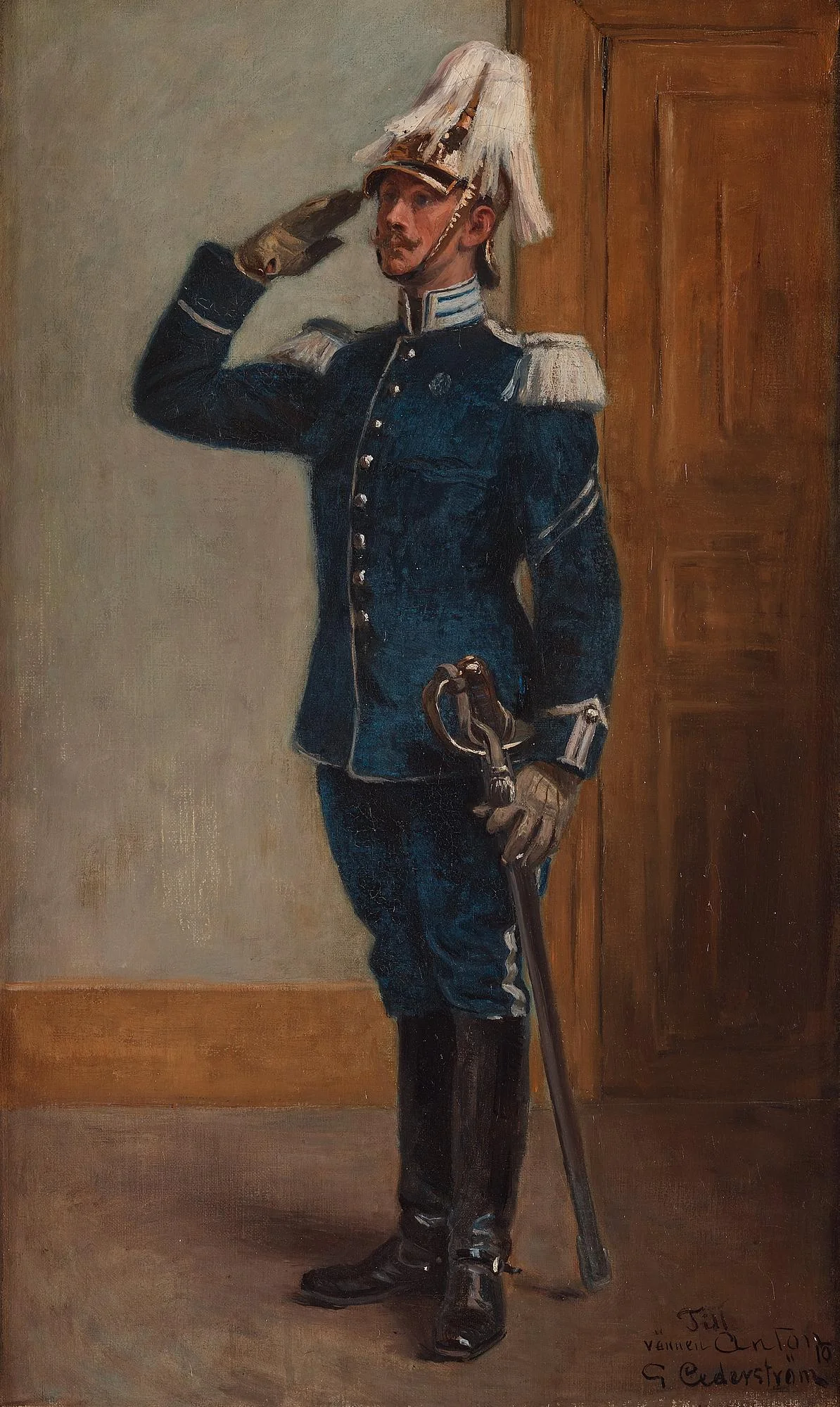 Gustaf Cederström, ”Hästgardeskorpral”. — Bukowskis