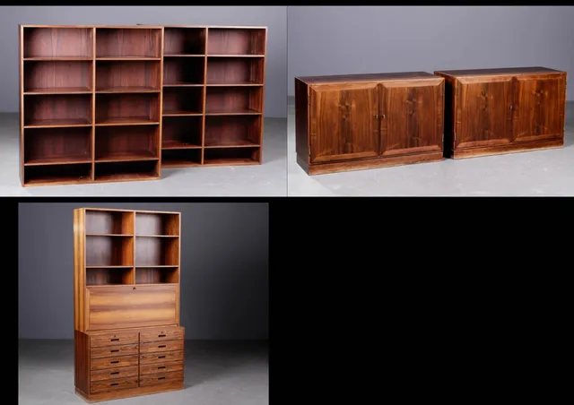 Kai Winding. Six shelf sections in rosewood (6)