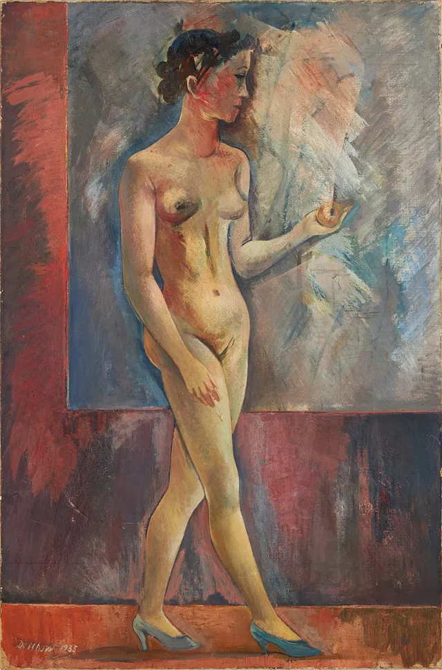 ERIC DETTHOW. Modellstudie, olja på duk, signerat och daterat Detthow 1935.