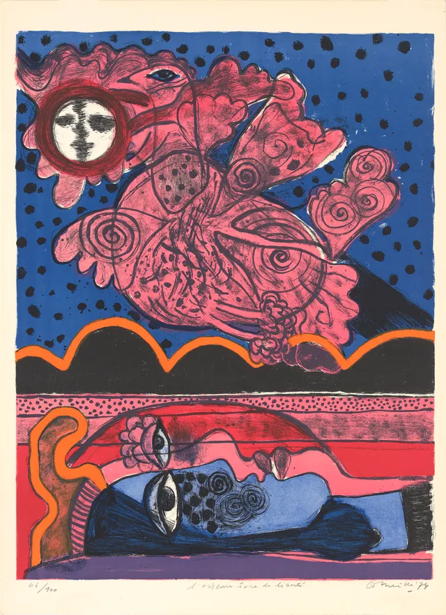 Corneille, Guillaume — "L'oiseau ivre de liberté" 1974